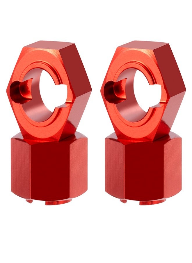 MORFUM 4PCS Aluminum 7mm Wheel Hex Hub Extenders Adaptor Combiner Coupler with Pin for LO-SI 1/16 Mini-B 1/18 Mini-T 2.0 RC Crawler Car Upgrade Parts (Red) - Image 4